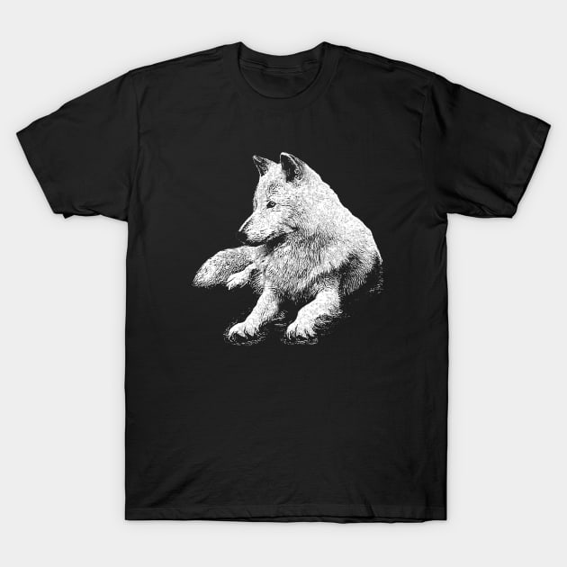 White wolf T-Shirt by Guardi